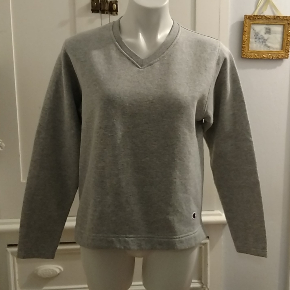 Champion Basic Gray Sweatshirt Sz M - image 1